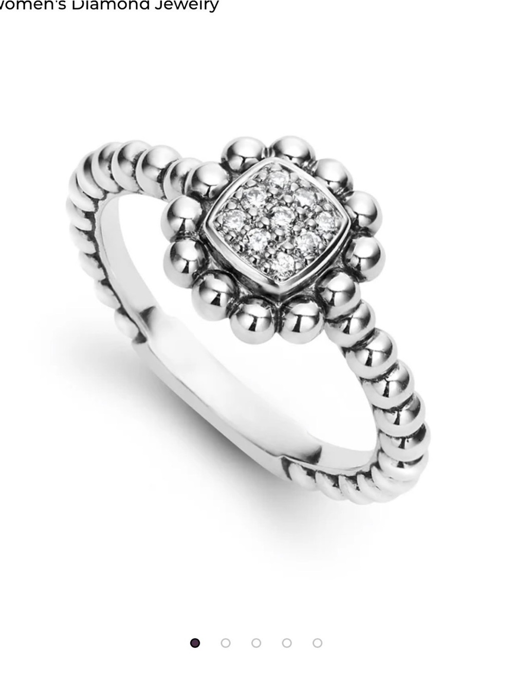 Lagos CAVIAR SPARK  
Caviar Square Diamond Ring